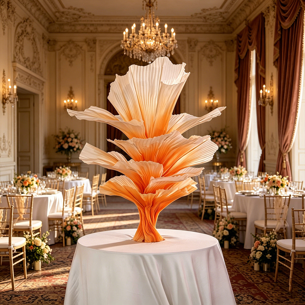 Flowerva Aura Pleat Sculpture Collection Table Flower