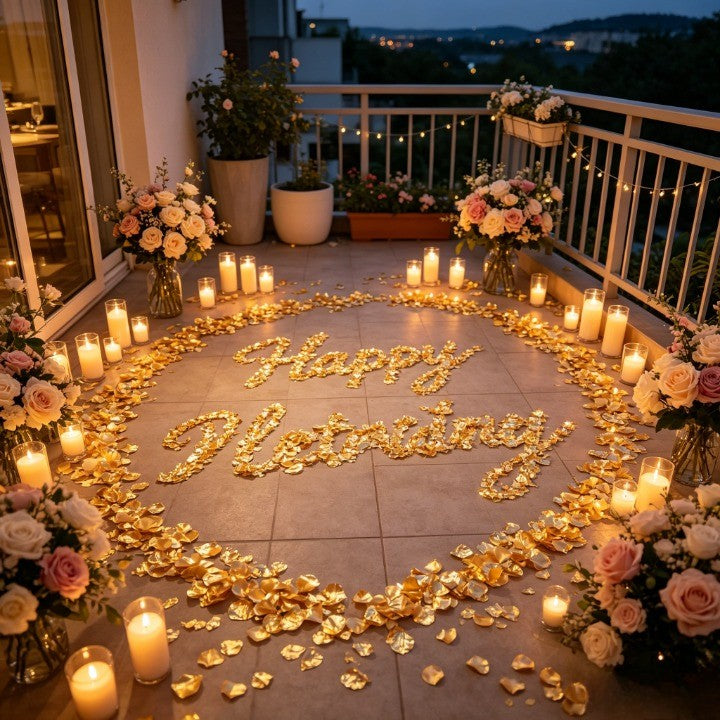 Flowerva  Proposal Scene Decor & Wedding Confetti —Gold