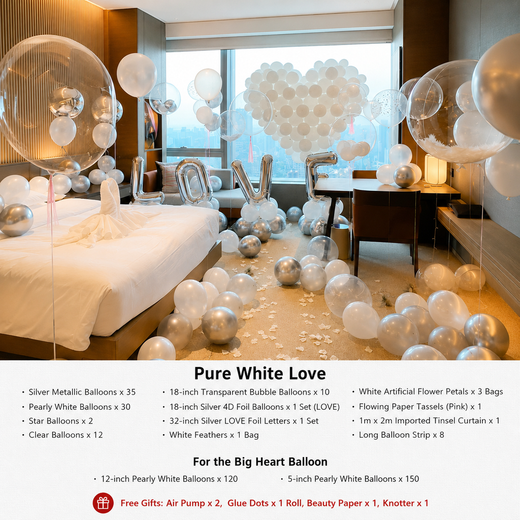 Flowerva Proposal & Confession & Birthday Scene Decoration Balloon Set