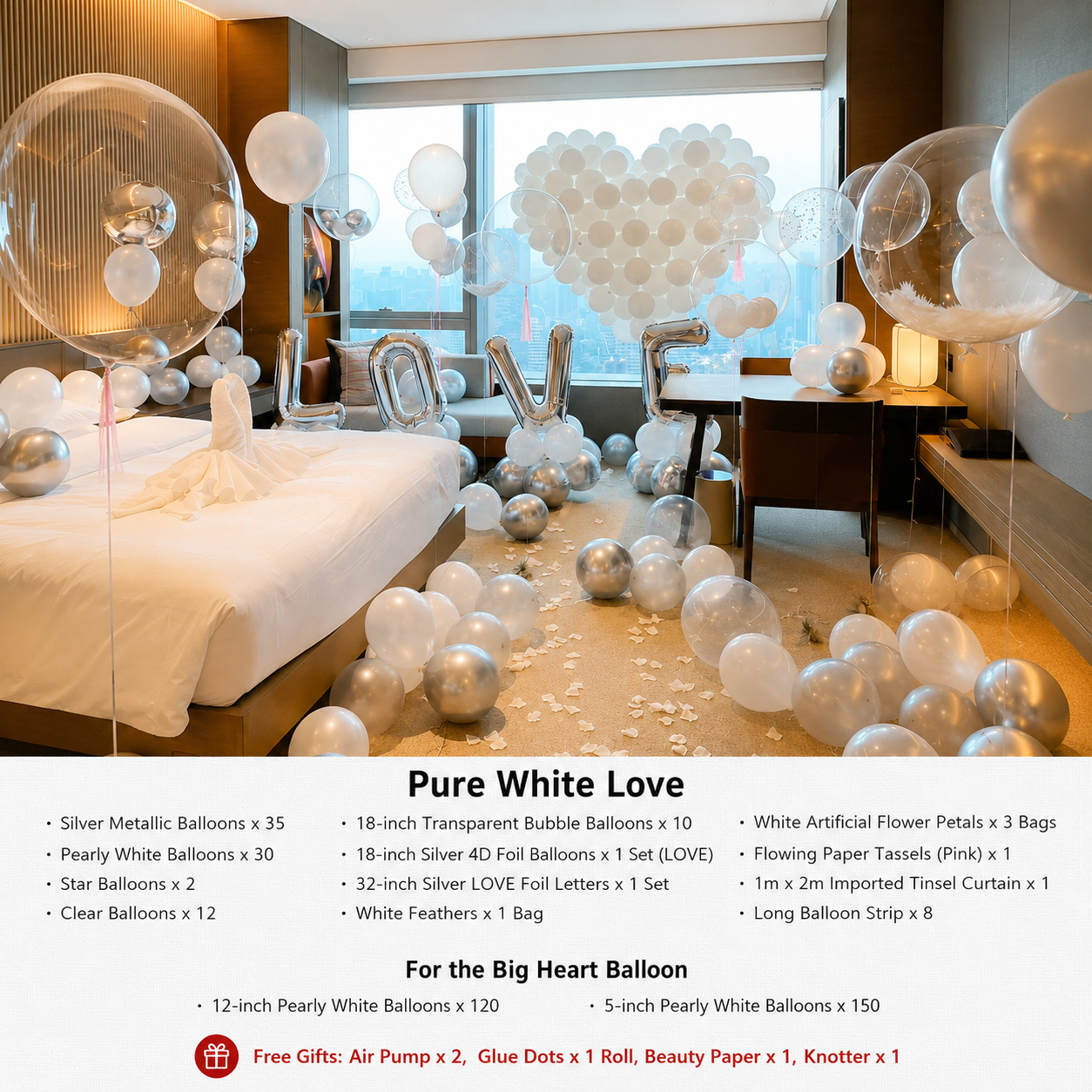 Flowerva Proposal & Confession & Birthday Scene Decoration Balloon Set