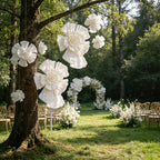 Flowerva Couture Crinkle White Art Installation