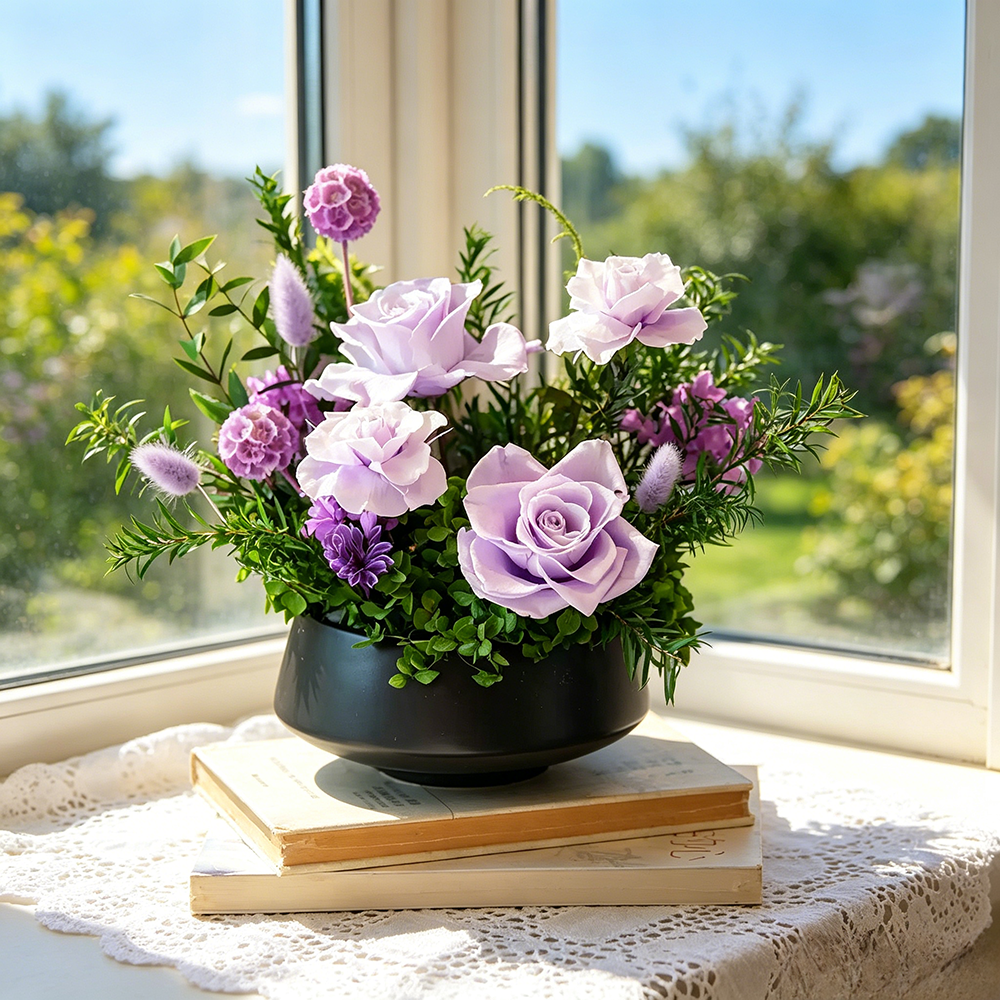 Flowerva Everlasting Bowl Arrangement Premium Decor