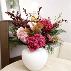 Flowerva Voluminous Hydrangea Vase Arrangement Premium Decor
