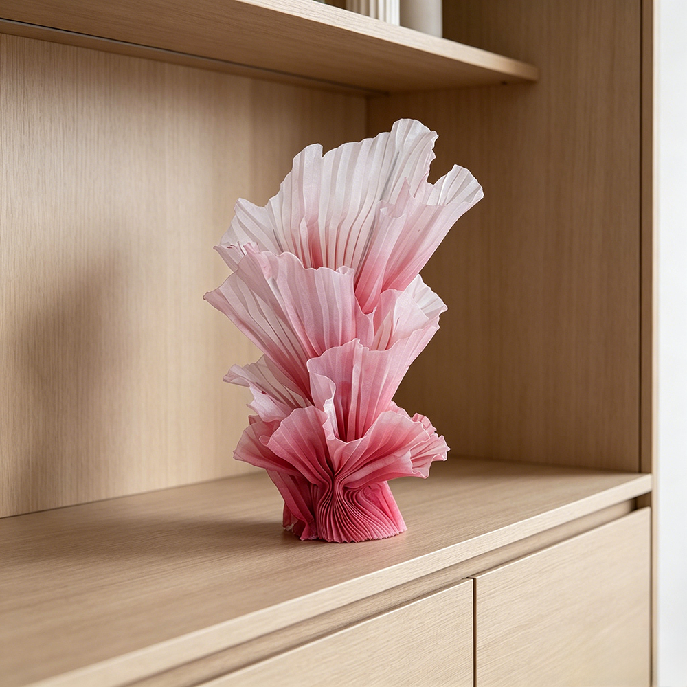 Flowerva Aura Pleat Sculpture Collection Table Flower