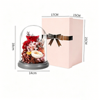 Flowerva Dome Preserved Floral Arrangement Premium Decor
