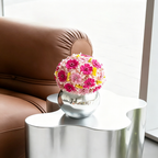 Flowerva Daisy Sphere Vase Arrangement Premium Decor