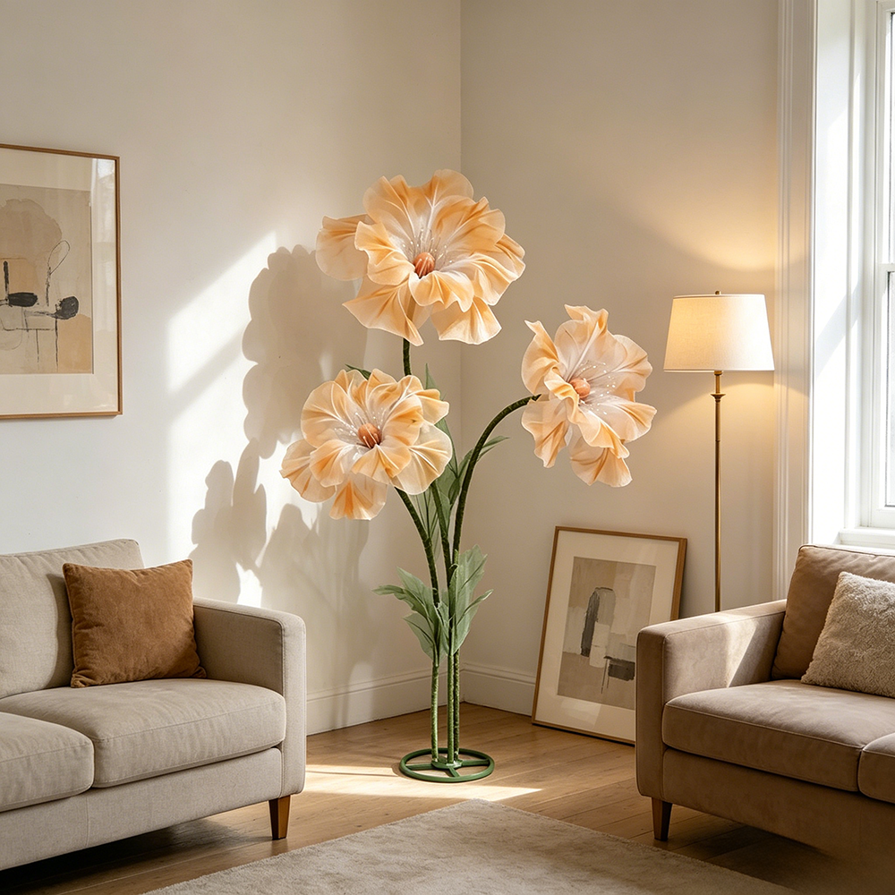 Flowerva Sheer Standing Petal Sculpture Premium Decor