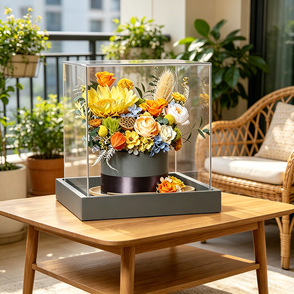 Flowerva Citrus & Sky Vibrant-Tone Display Premium Decor