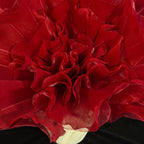 Flowerva Silvery-White Shimmer Ruffled Fabric Flower