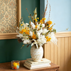 Flowerva Rustic Everlasting Vase Arrangement Premium Decor
