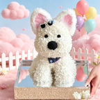 Flowerva Westie Sculpture Acrylic Display Premium Decor