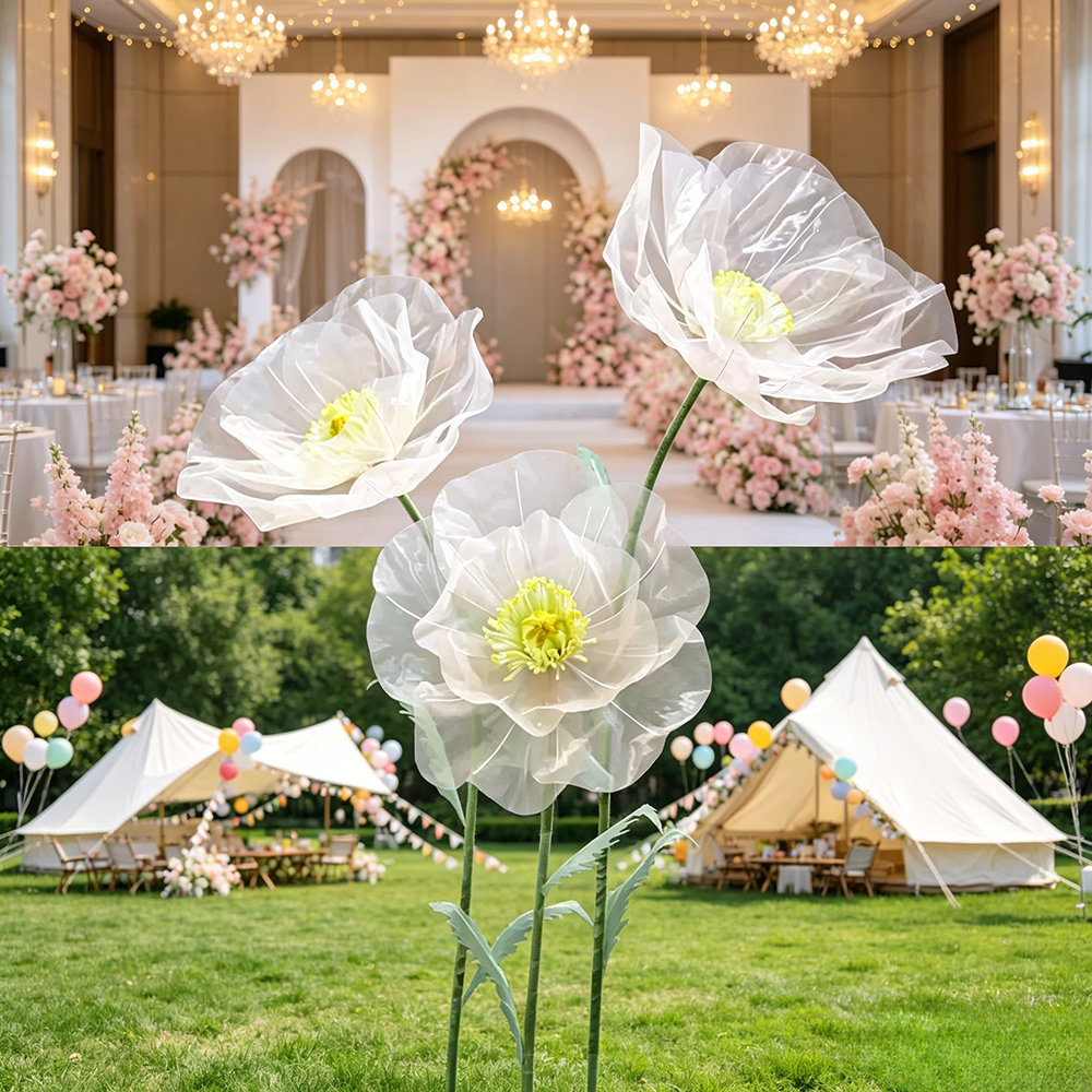 Flowerva Sheer Petal Sculpture Premium Decor