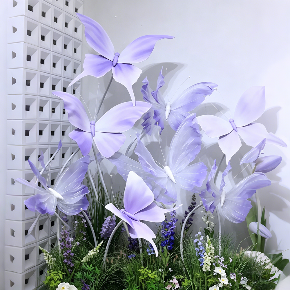 Flowerva Lavender Butterfly Whisper Premium Decor