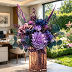 Flowerva Purple Jewel Vase Premium Decor