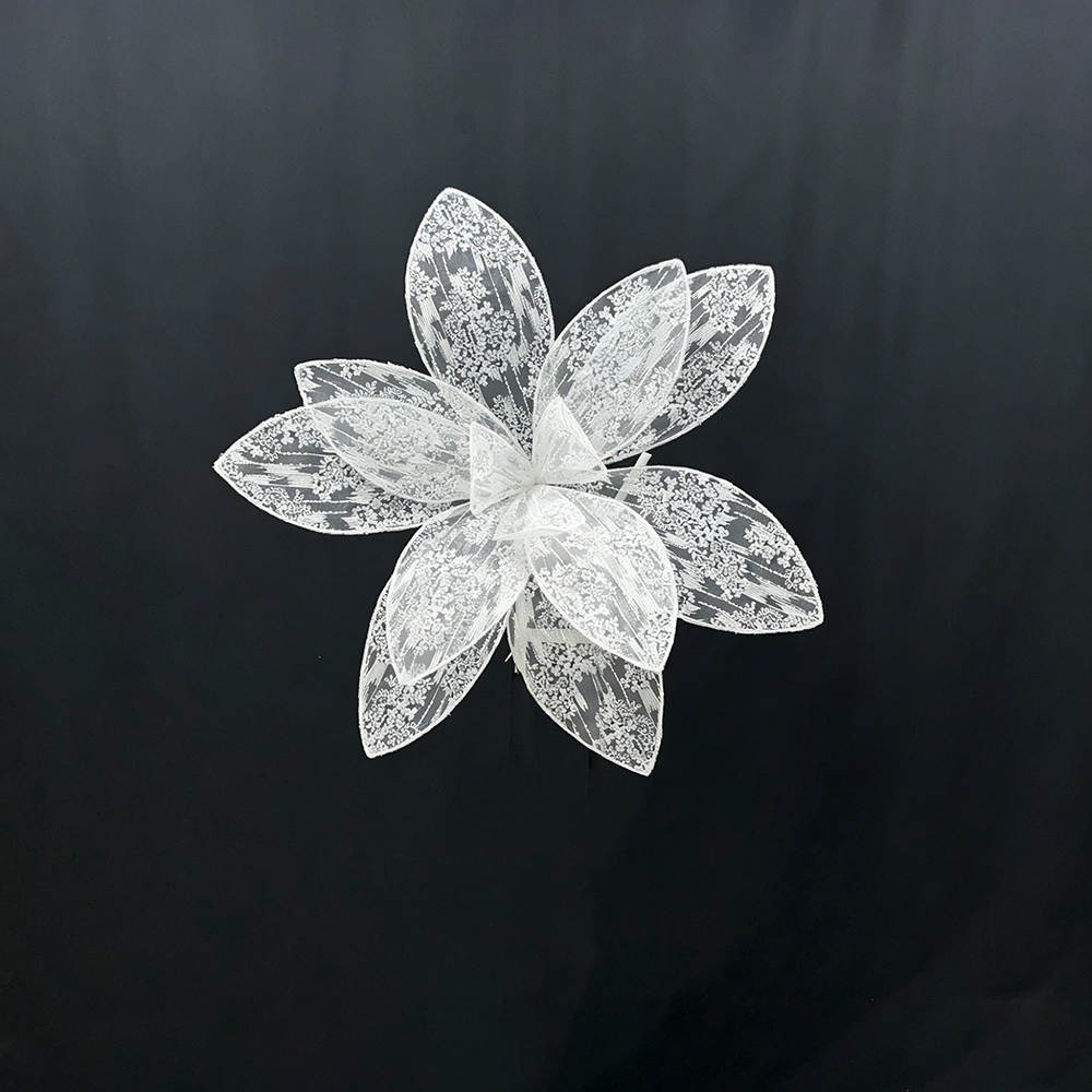 Flowerva Transparent Bloom Monolith Premium Decor