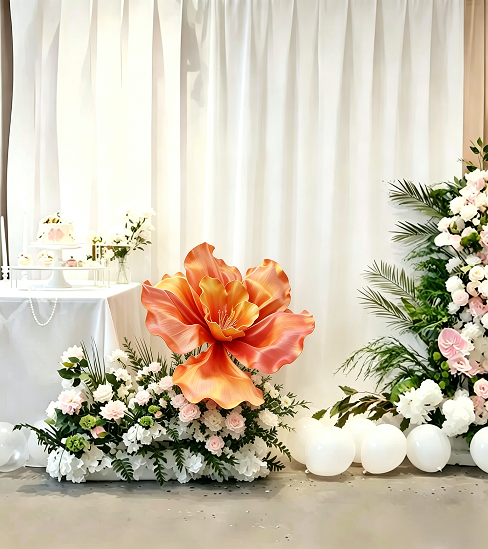 Flowerva Sunset Ember Statement Premium Decor