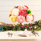 Flowerva Regal Opulencia Fruncida Decoración Premium