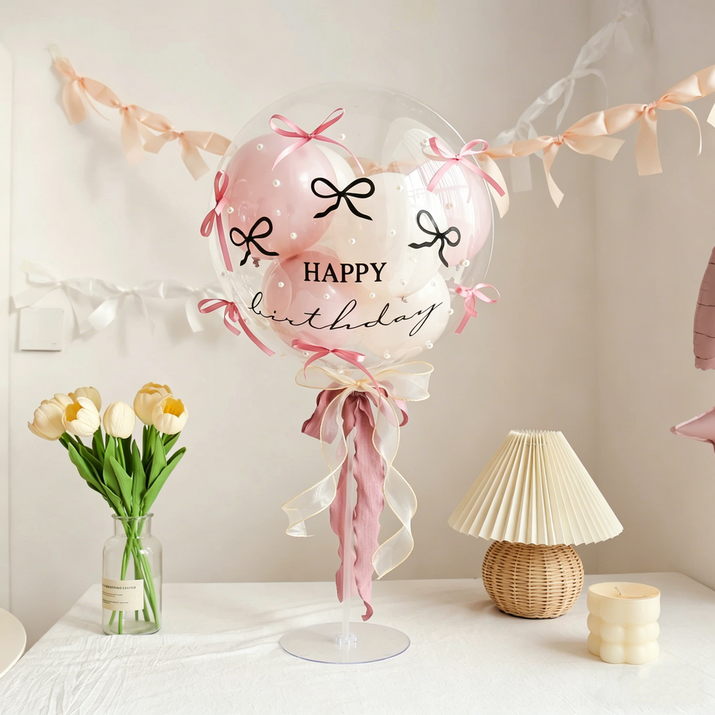 Flowerva French Romantic Birthday Balloon Table Decoration Party Ornament