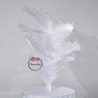 Flowerva White Serenity Floral Heart Sheer Texture Table Flower