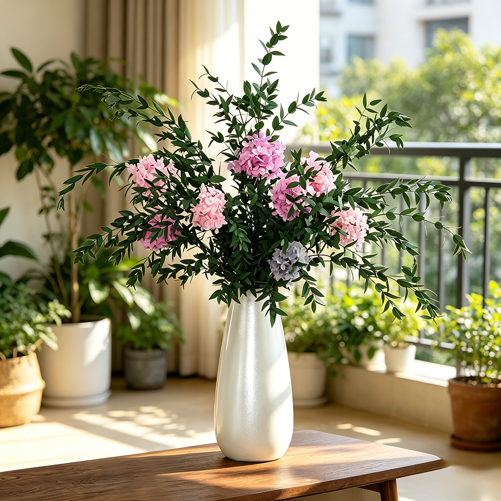 Flowerva Balanced Everlasting Vase Arrangement Premium Decor