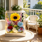 Flowerva Radiant Bloom Acrylic Display Premium Decor