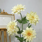 Flowerva Cream Dahlia Bloom Premium Decor
