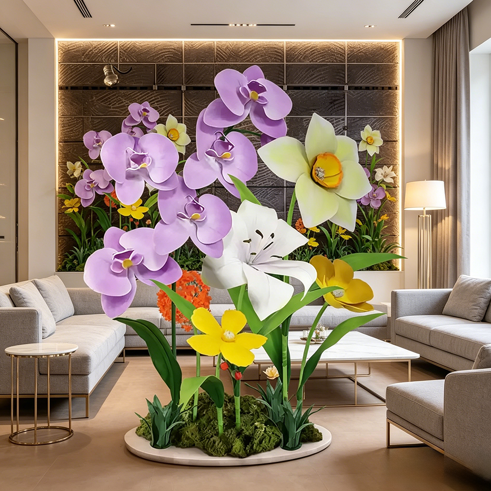 Flowerva Lavender Orchid Contour Set Premium Decor
