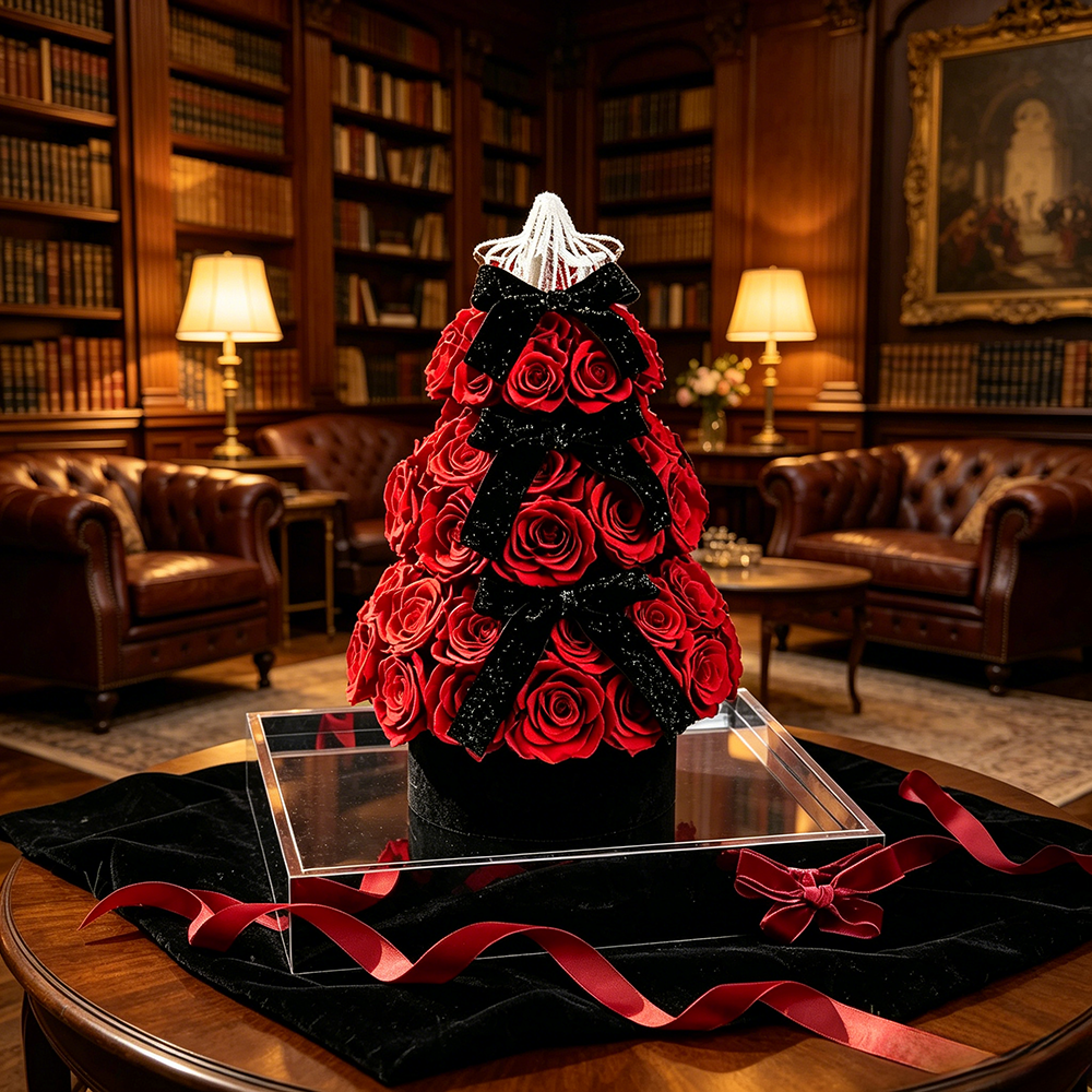 Flowerva Tiered Festive Sculpture Premium Decor