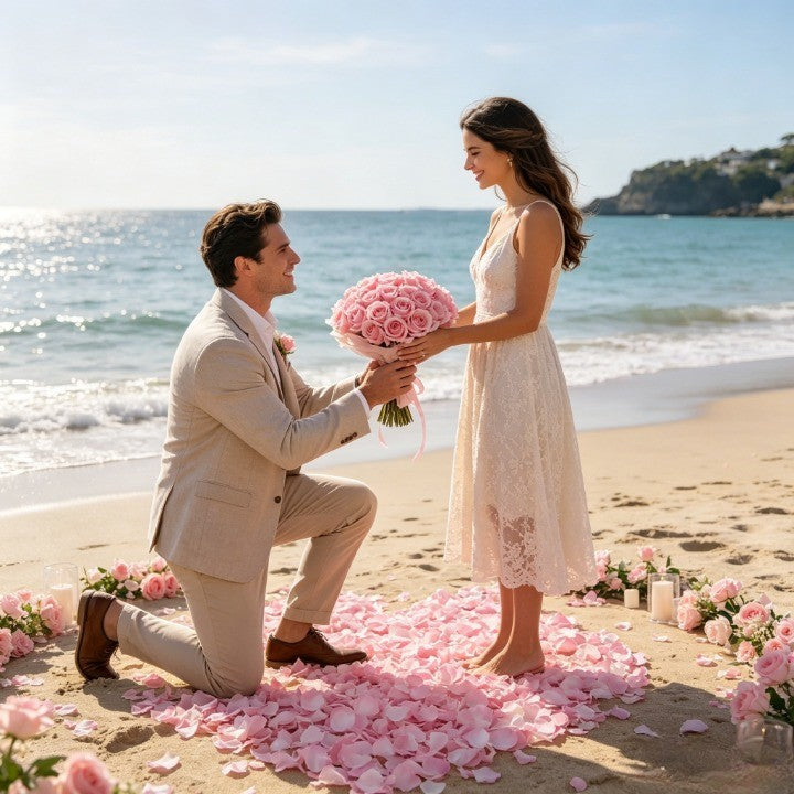 Flowerva  Proposal Scene Decor & Wedding Confetti —Light Pink
