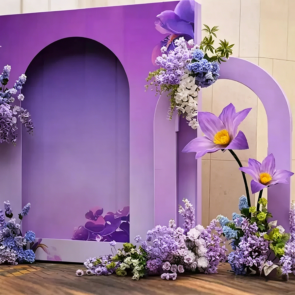 Flowerva Violet Lily Contour Premium Decor