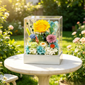 Flowerva Radiant Bloom Acrylic Display Premium Decor