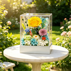 Flowerva Radiant Bloom Acrylic Display Premium Decor