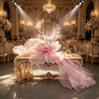 Flowerva Luminous Ruffle Veilscape Wedding Decoration