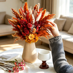 Flowerva Textured Everlasting Vase Arrangement Premium Decor
