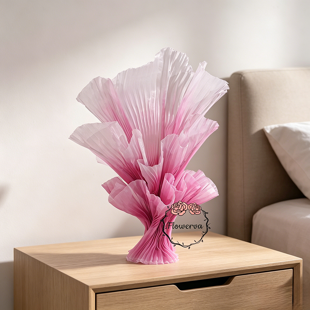 Flowerva Aura Pleat Sculpture Collection Table Flower