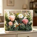 Flowerva Sunlit Botanical Acrylic Display Premium Decor