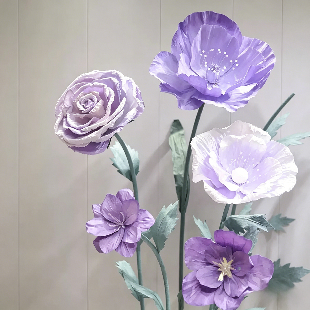 Flowerva Purple Petal Cadence Premium Decor