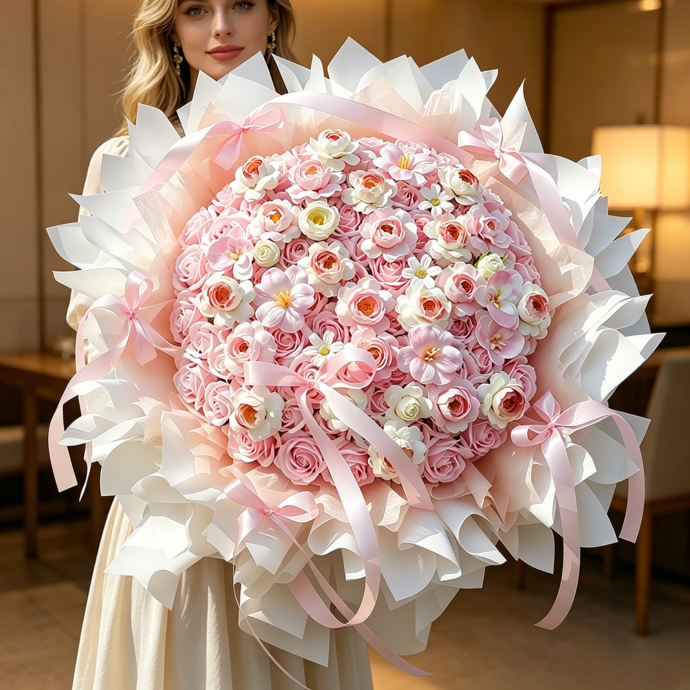 Flowerva Fairy’s Kiss Forever Bouquet Premium Decor