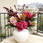 Flowerva Voluminous Hydrangea Vase Arrangement Premium Decor
