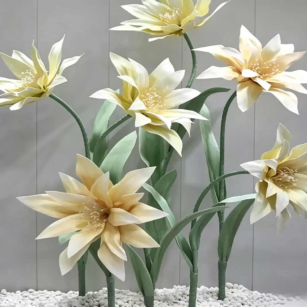 Flowerva Cream Star Bloom Premium Decor