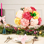 Flowerva Regal Opulencia Fruncida Decoración Premium