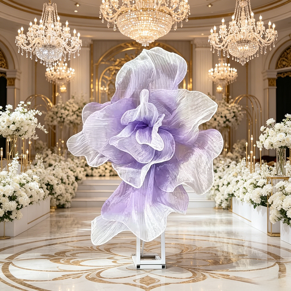 Flowerva Gradient Purple Veil Form Art Installation (Without Base)