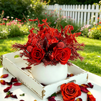 Flowerva Full-Bloom Compact Arrangement Premium Decor