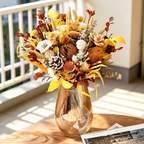 Flowerva Romantic Everlasting Vase Arrangement Premium Decor