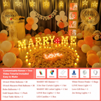 Flowerva Indoor Marriage Proposal Scene Decoration Balloon Set