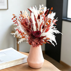 Flowerva Textured Everlasting Vase Arrangement Premium Decor