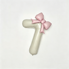 Flowerva Cream Champagne Number Birthday Balloon Set