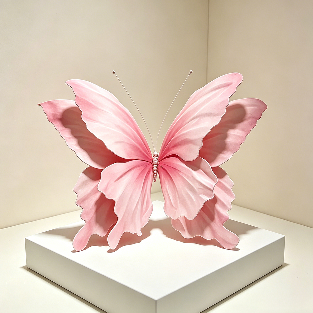 Acento artístico de mariposa etérea Flowerva