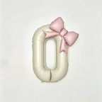 Flowerva Cream Champagne Number Birthday Balloon Set