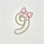 Flowerva Cream Champagne Number Birthday Balloon Set